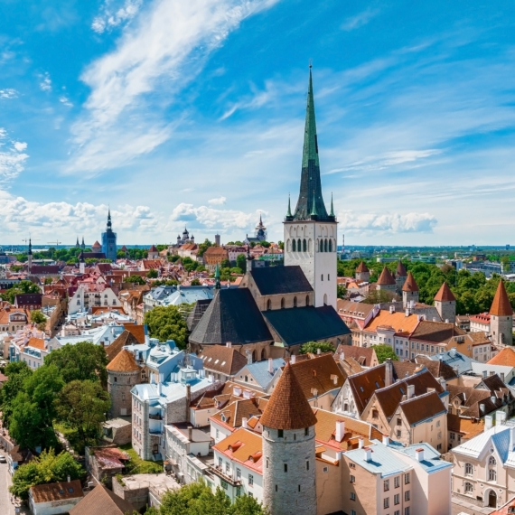 Beautiful,Aerial,View,Of,Tallinn,Old,Town.,Medieval,City,In