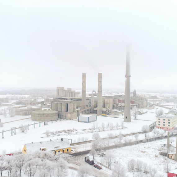 Aerial,View,Of,The,Snowy,Factory,In,Kunda,Estonia,With