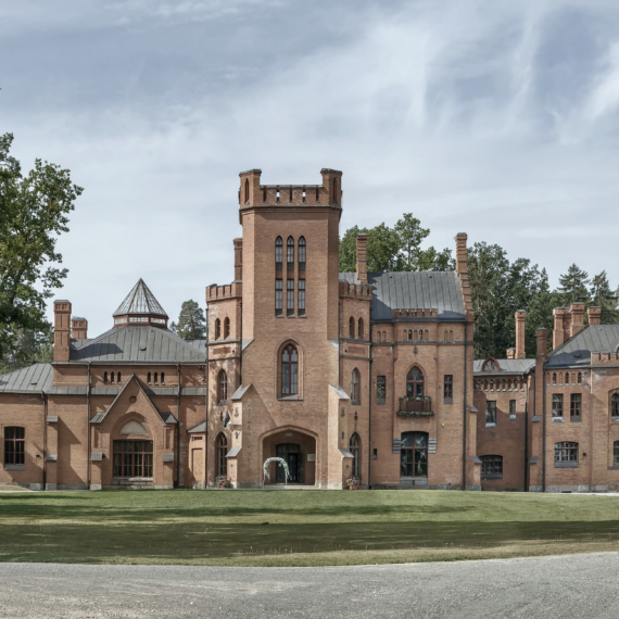 Sangaste Castle was built in 1879-1883 in Neo-Gothic style, Estonia