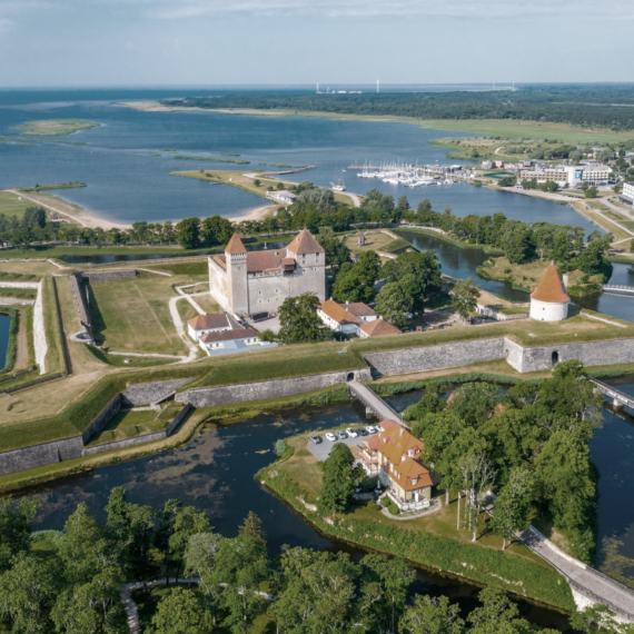 Panorama of Kuressaare Castle in Estonia.